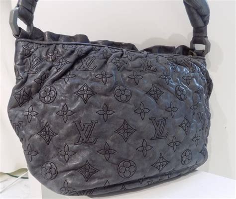 louis vuitton grey leather bag